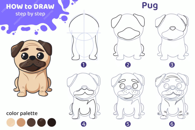 how to draw a dog
