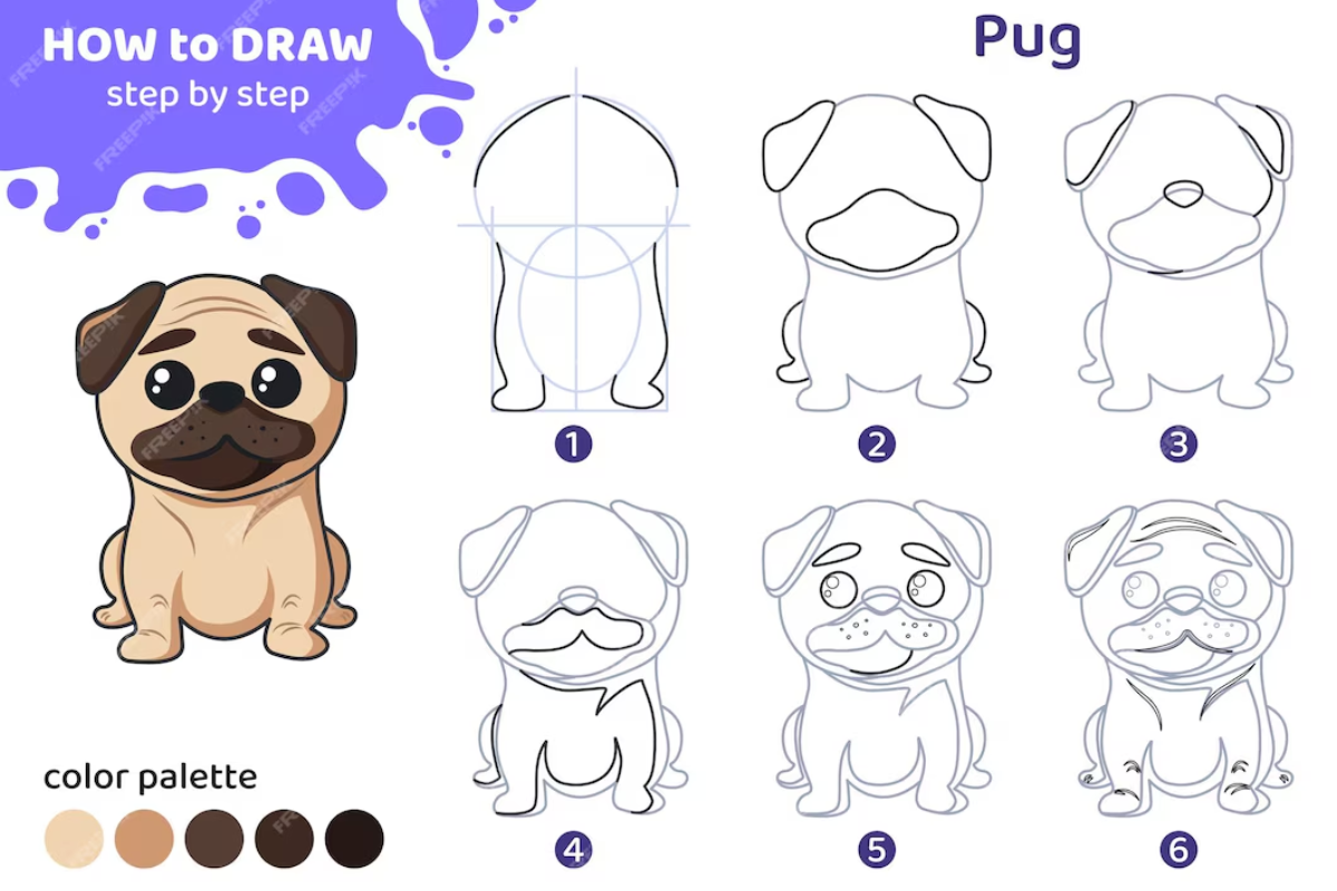 how to draw a dog