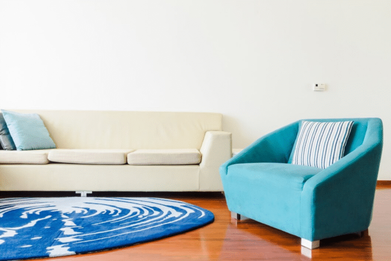 blue rug