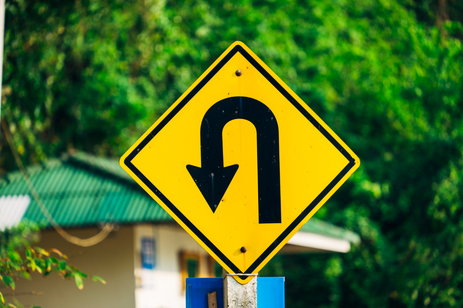 divided highway ahead sign