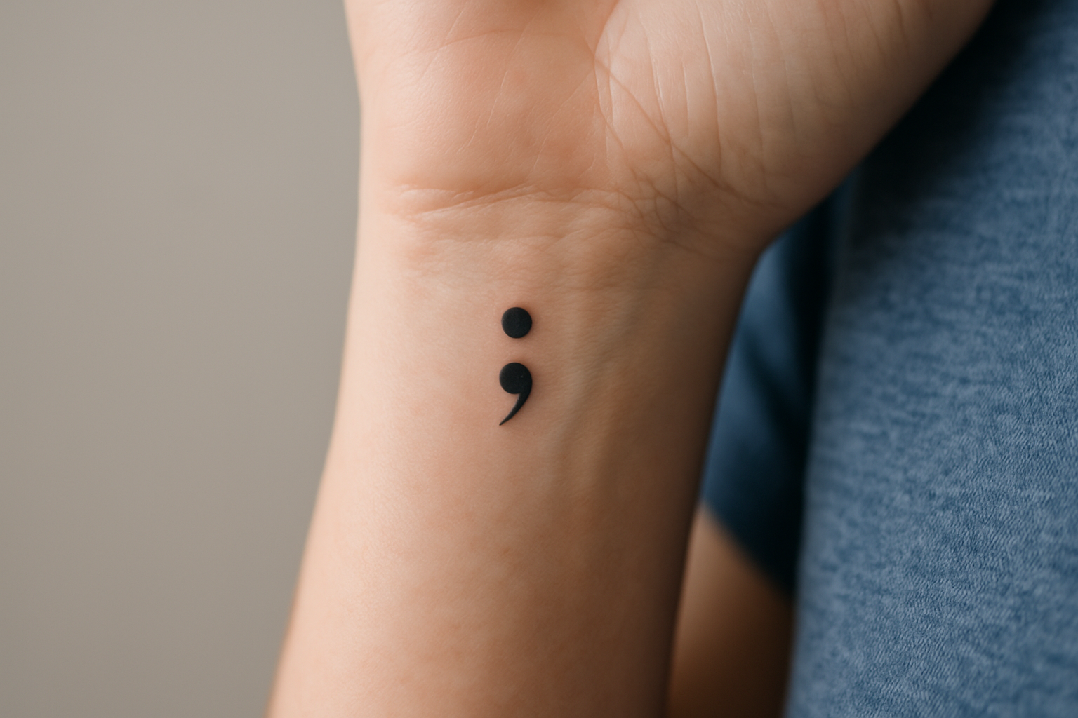 semicolon tattoo